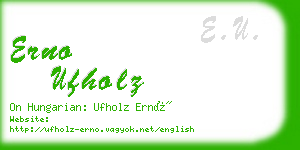 erno ufholz business card